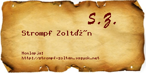 Strompf Zoltán névjegykártya